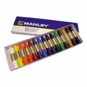 Caja 15 ceras de colores MANLEY 